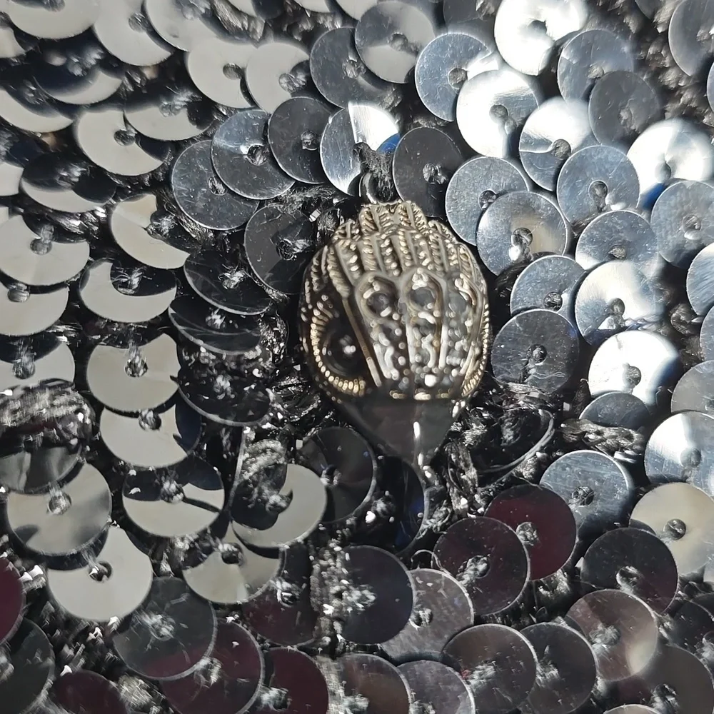 Kurt Geiger Black Sequin Beret New with Tags